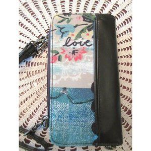 STUDIO By Demdaco Faux Black Leather LOVE Crossbod